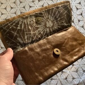 Leather Wallet Clutch